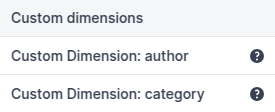 Custom Dimensions